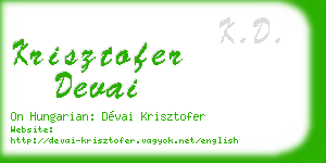krisztofer devai business card